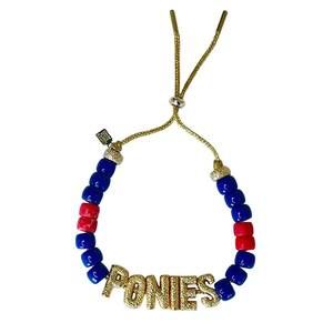 NEW LUCKY STAR JEWELS eye candy ponies id bracelet in blue and red